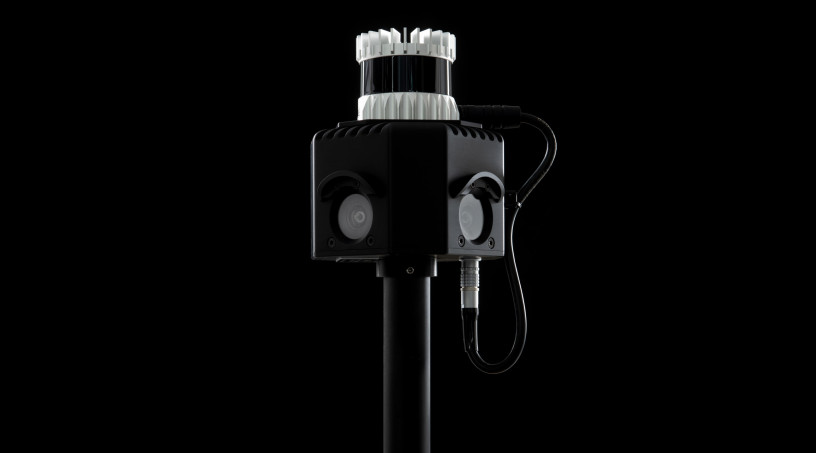 SeaSight sensor system rendered independently, showing four lenses and LiDAR unit.